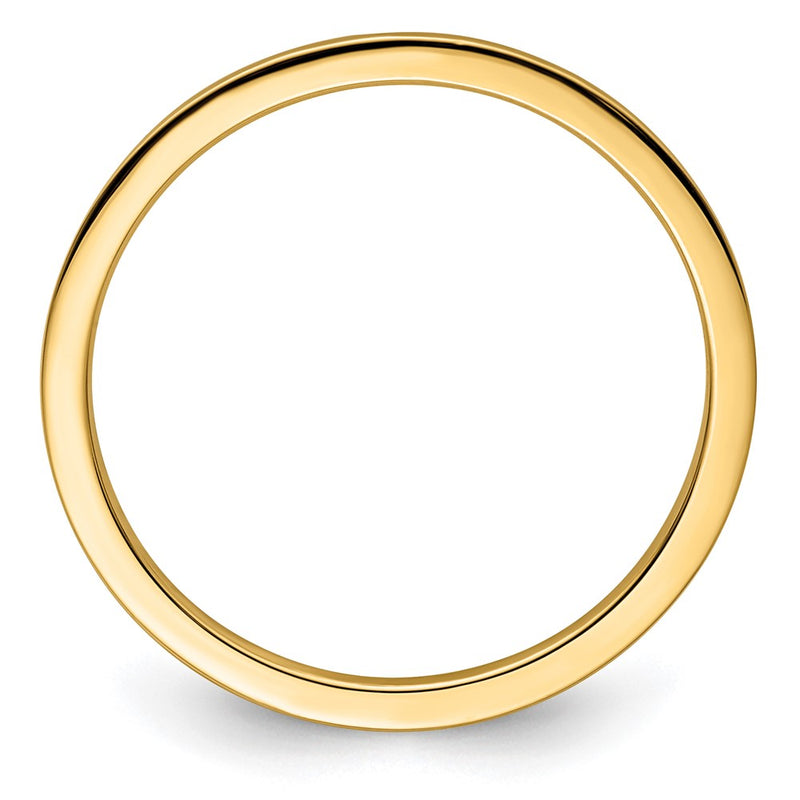 10K Yellow Gold 10K 1.2mm Flat Polished Stackable Band Size 10