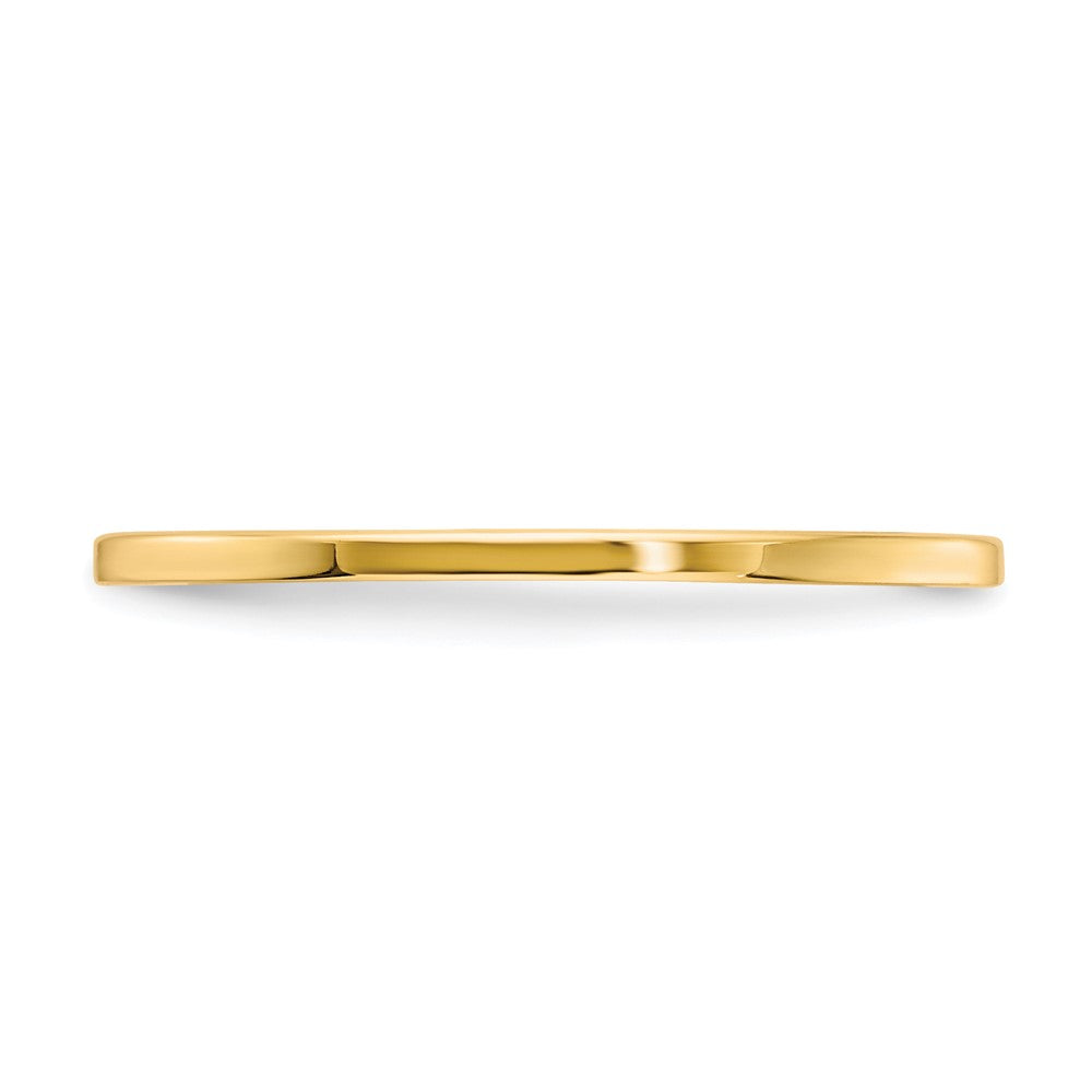 10K Yellow Gold 10K 1.2mm Flat Polished Stackable Band Size 10