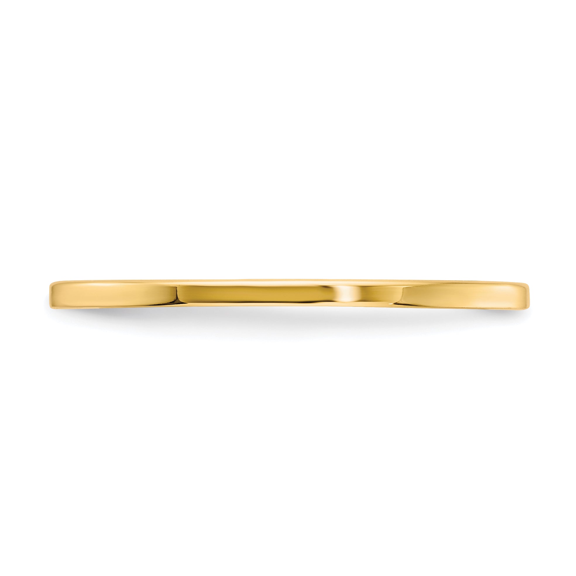 10K Yellow Gold 10K 1.2mm Flat Polished Stackable Band Size 8.5