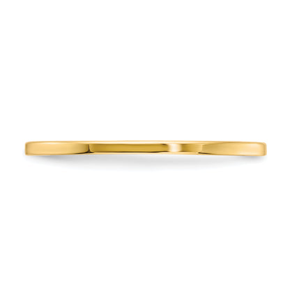 10K Yellow Gold 10K 1.2mm Flat Polished Stackable Band Size 8.5