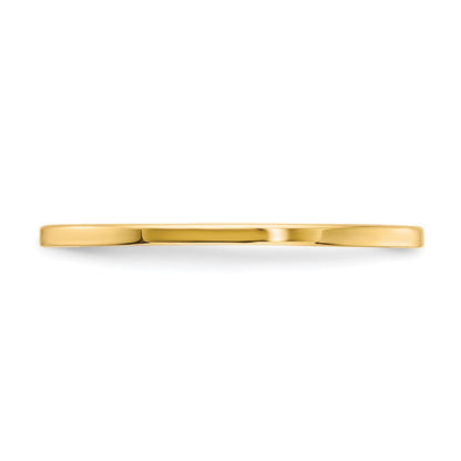 10K Yellow Gold 10K 1.2mm Flat Polished Stackable Band Size 8.5
