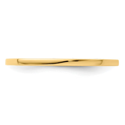 10K Yellow Gold 10K 1.2mm Flat Polished Stackable Band Size 10