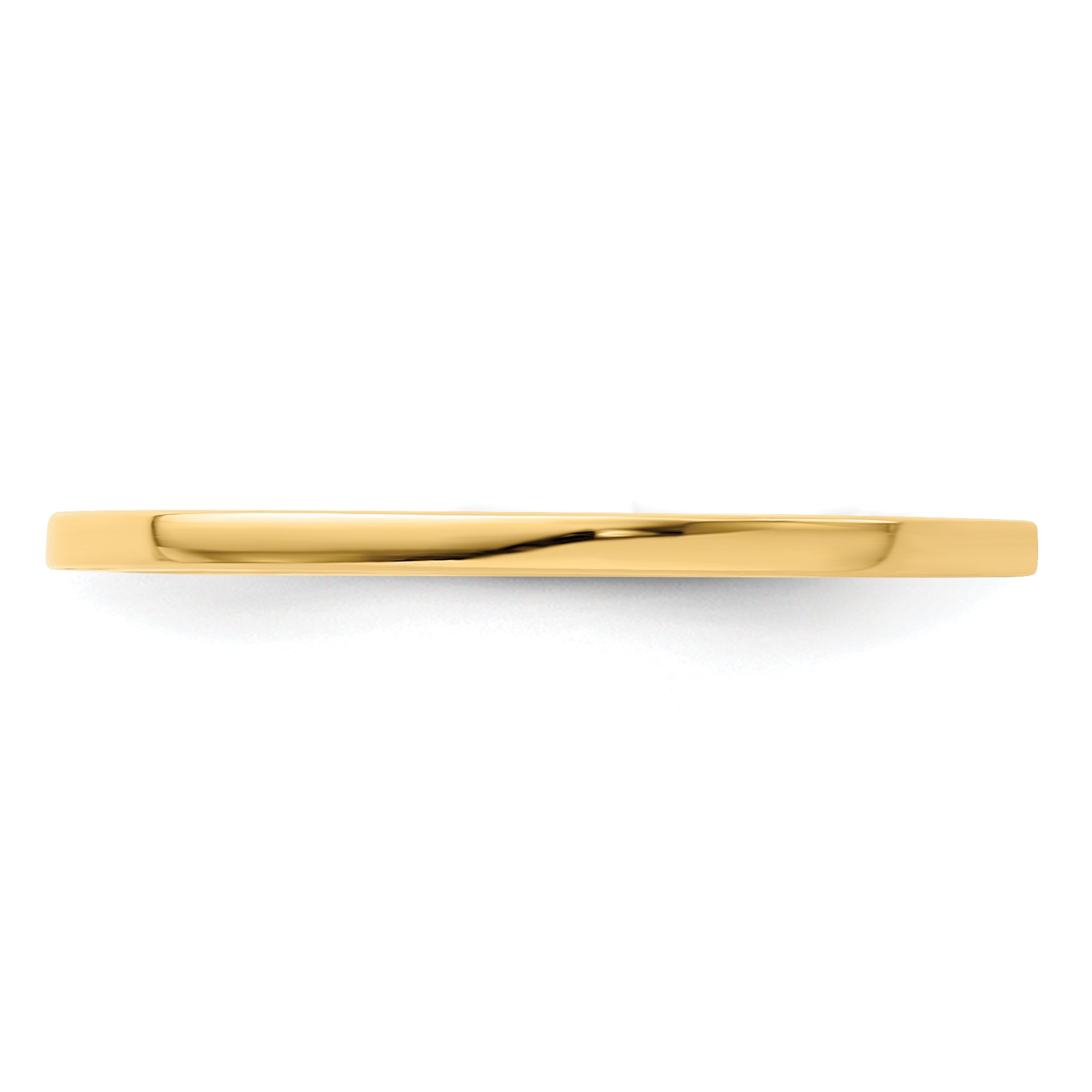 10K Yellow Gold 10K 1.2mm Flat Polished Stackable Band Size 7.5
