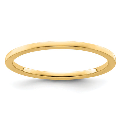 10K Yellow Gold 10K 1.2mm Flat Polished Stackable Band Size 8.5
