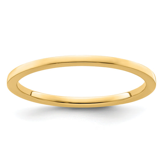 10K Yellow Gold 10K 1.2mm Flat Polished Stackable Band Size 8.5