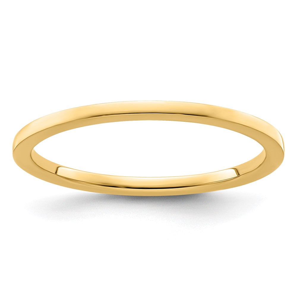 10K Yellow Gold 10K 1.2mm Flat Polished Stackable Band Size 8