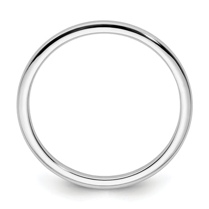 10K White Gold 10K 1.2mm Half Round Polished Stackable Band Size 6.5