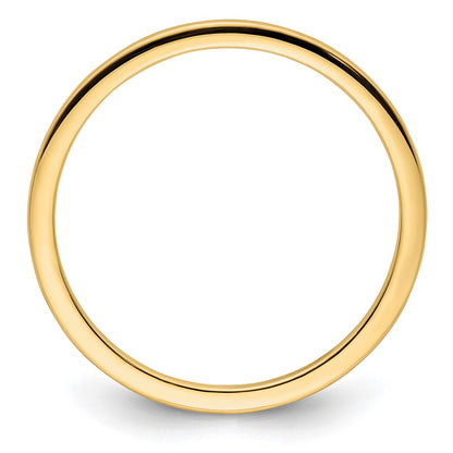 10K Yellow Gold 10K 1.2mm Half Round Polished Stackable Band Size 10