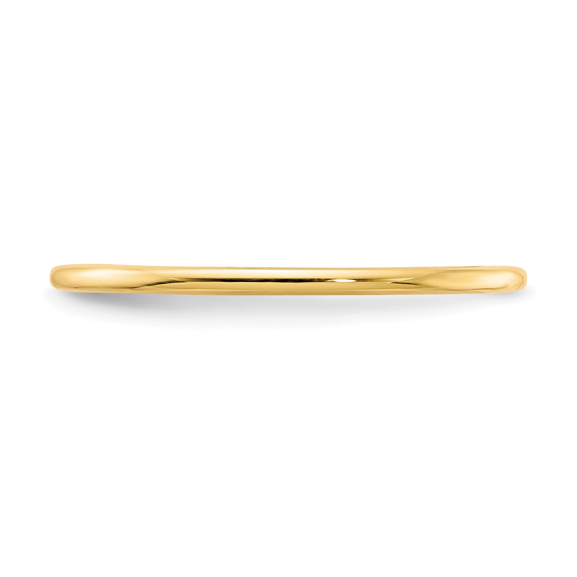 10K Yellow Gold 10K 1.2mm Half Round Polished Stackable Band Size 9.5