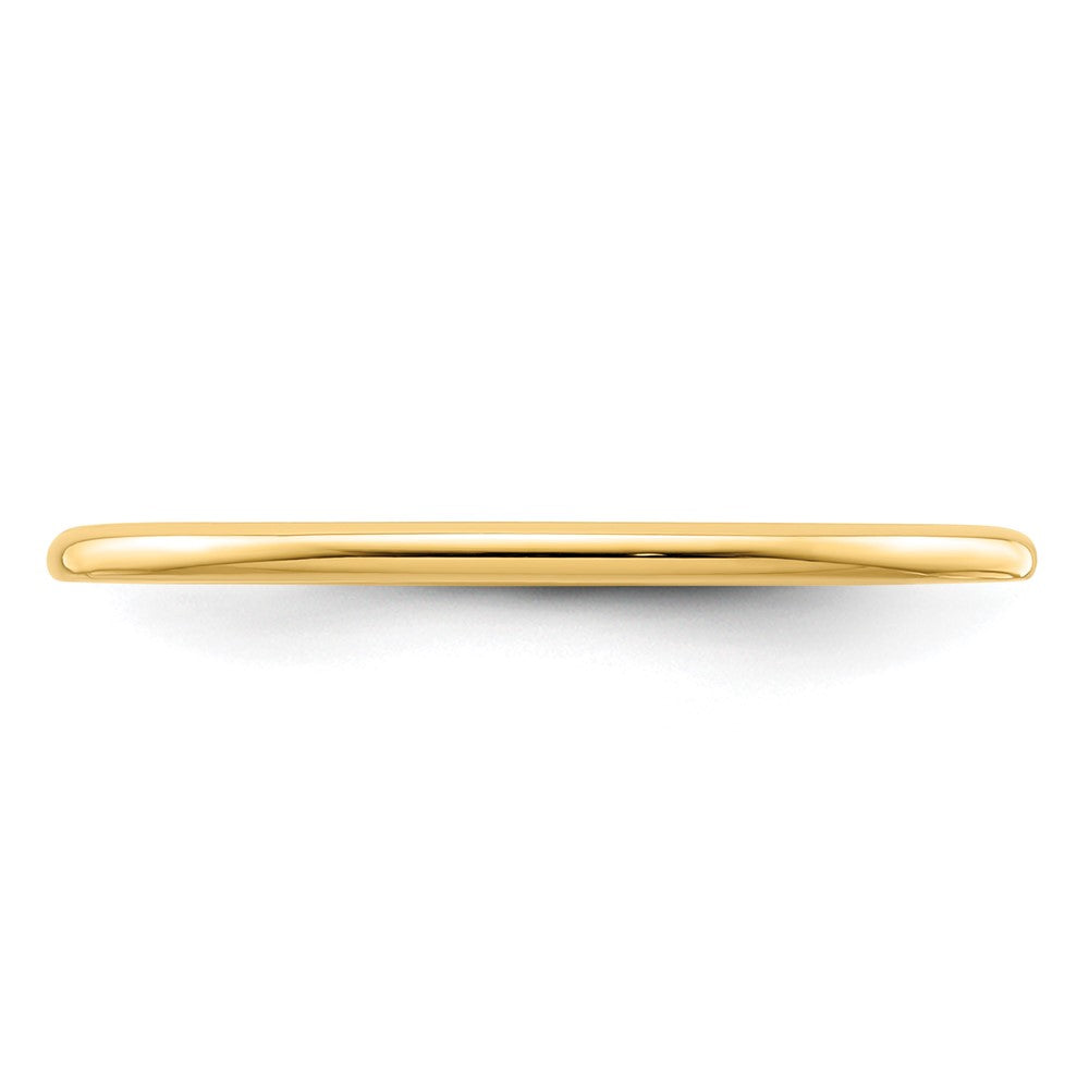10K Yellow Gold 10K 1.2mm Half Round Polished Stackable Band Size 7.5