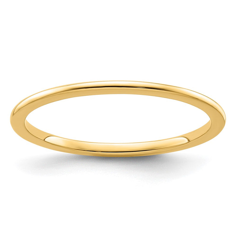 10K Yellow Gold 10K 1.2mm Half Round Polished Stackable Band Size 5