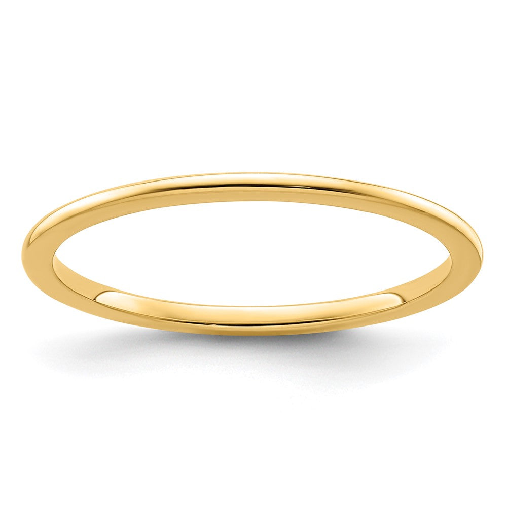10K Yellow Gold 10K 1.2mm Half Round Polished Stackable Band Size 7.5