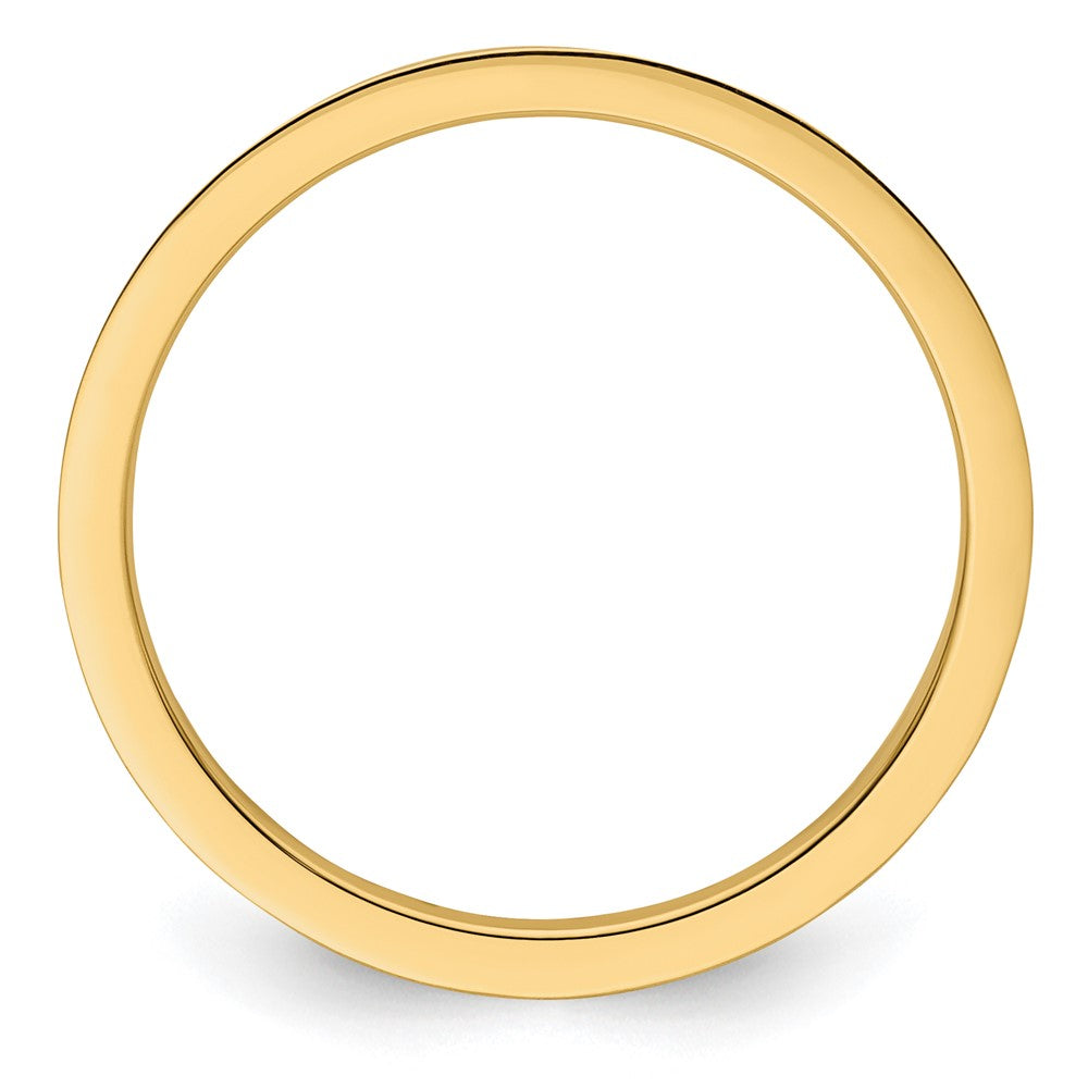 10K Yellow Gold 10K 1.2mm Criss-Cross Pattern Stackable Band Size 8