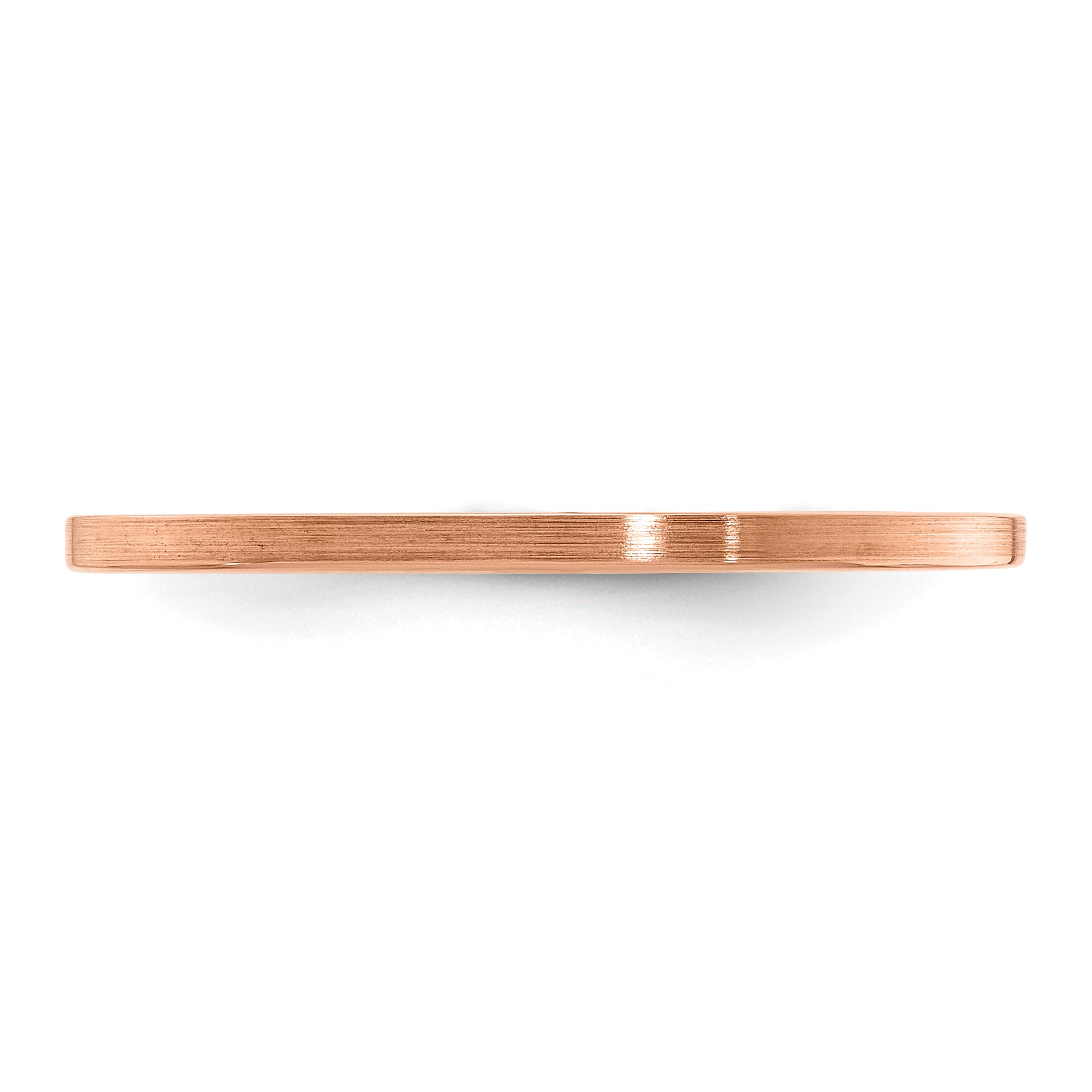 10K Rose Gold 1.2mm Flat Satin Stackable Men's / Ladies Wedding Band Ring