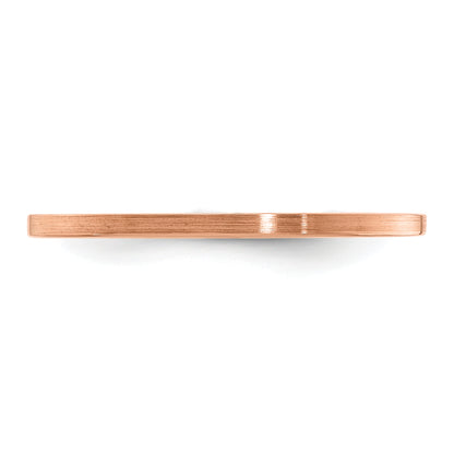 10K Rose Gold 1.2mm Flat Satin Stackable Men's / Ladies Wedding Band Ring