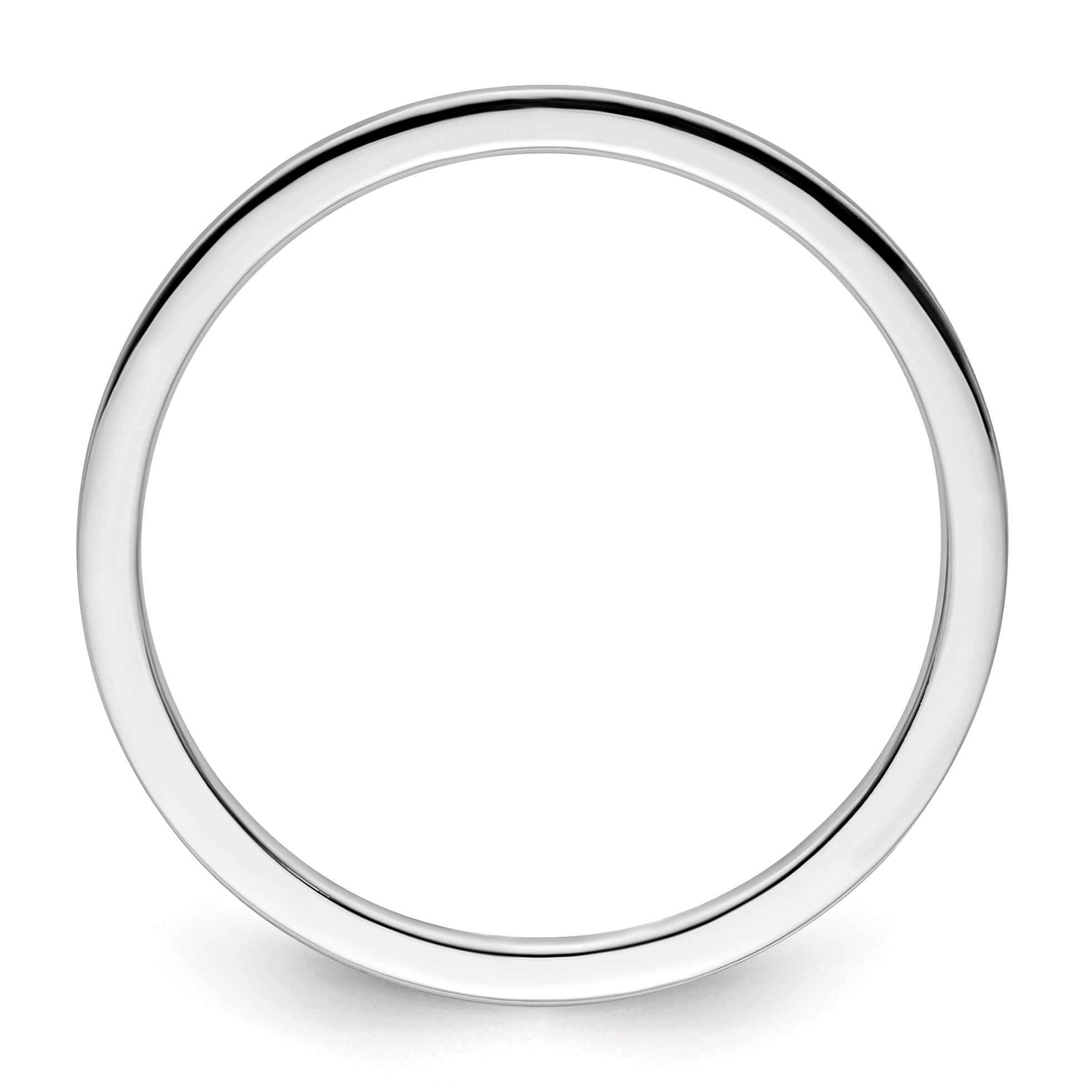 14K White Gold 1.2mm Flat Satin Stackable Men's / Ladies Wedding Band Ring