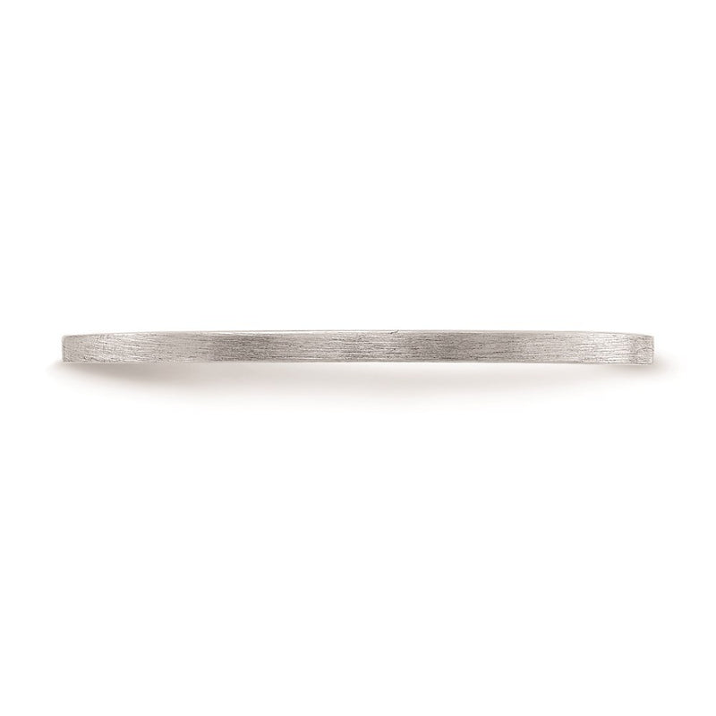 14K White Gold 1.2mm Flat Satin Stackable Men's / Ladies Wedding Band Ring