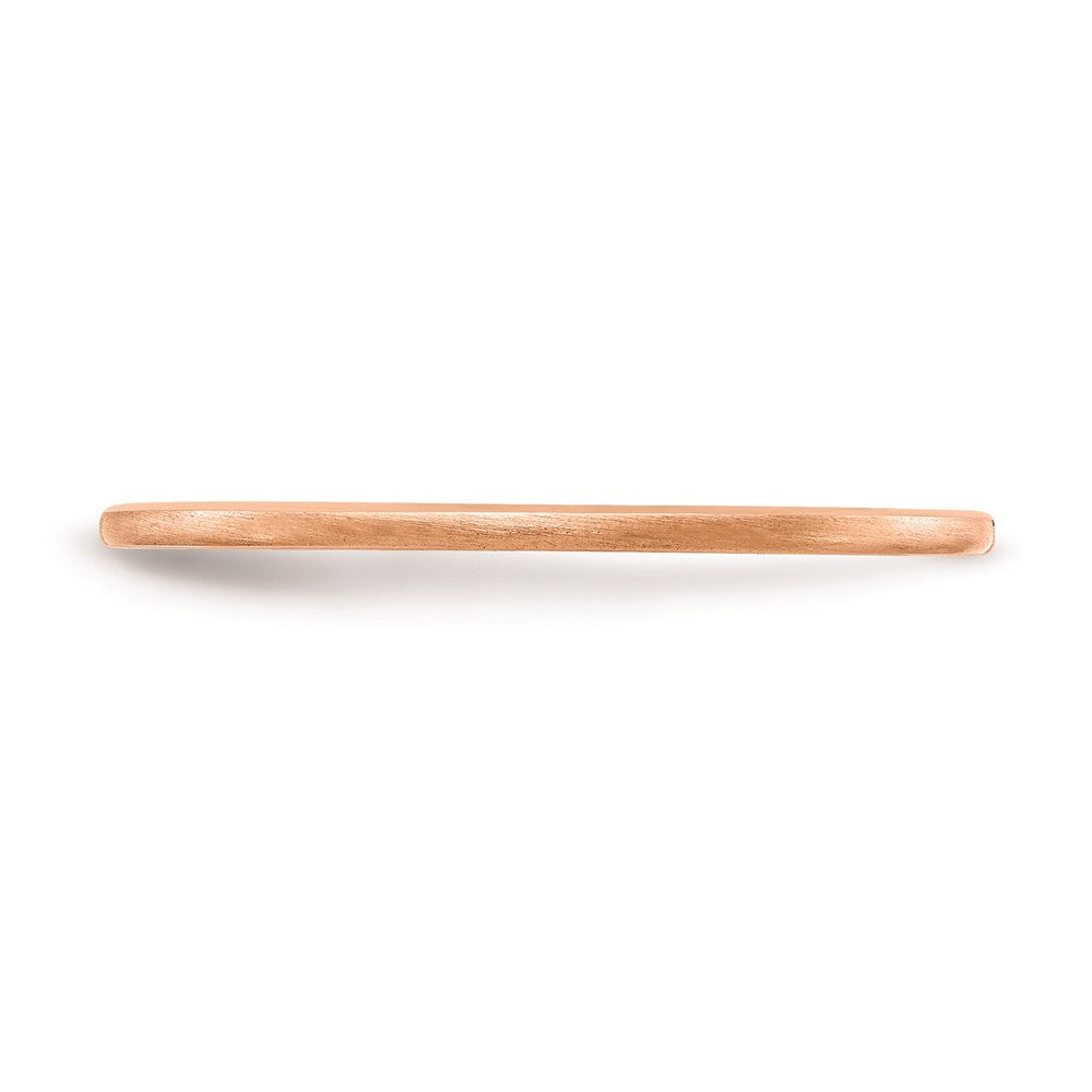10K Rose Gold 10K 1.2mm Half Round Satin Stackable Band Size 4.5