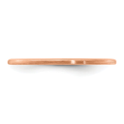 10K Rose Gold 10K 1.2mm Half Round Satin Stackable Band Size 5