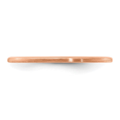 10K Rose Gold 10K 1.2mm Half Round Satin Stackable Band Size 4.5