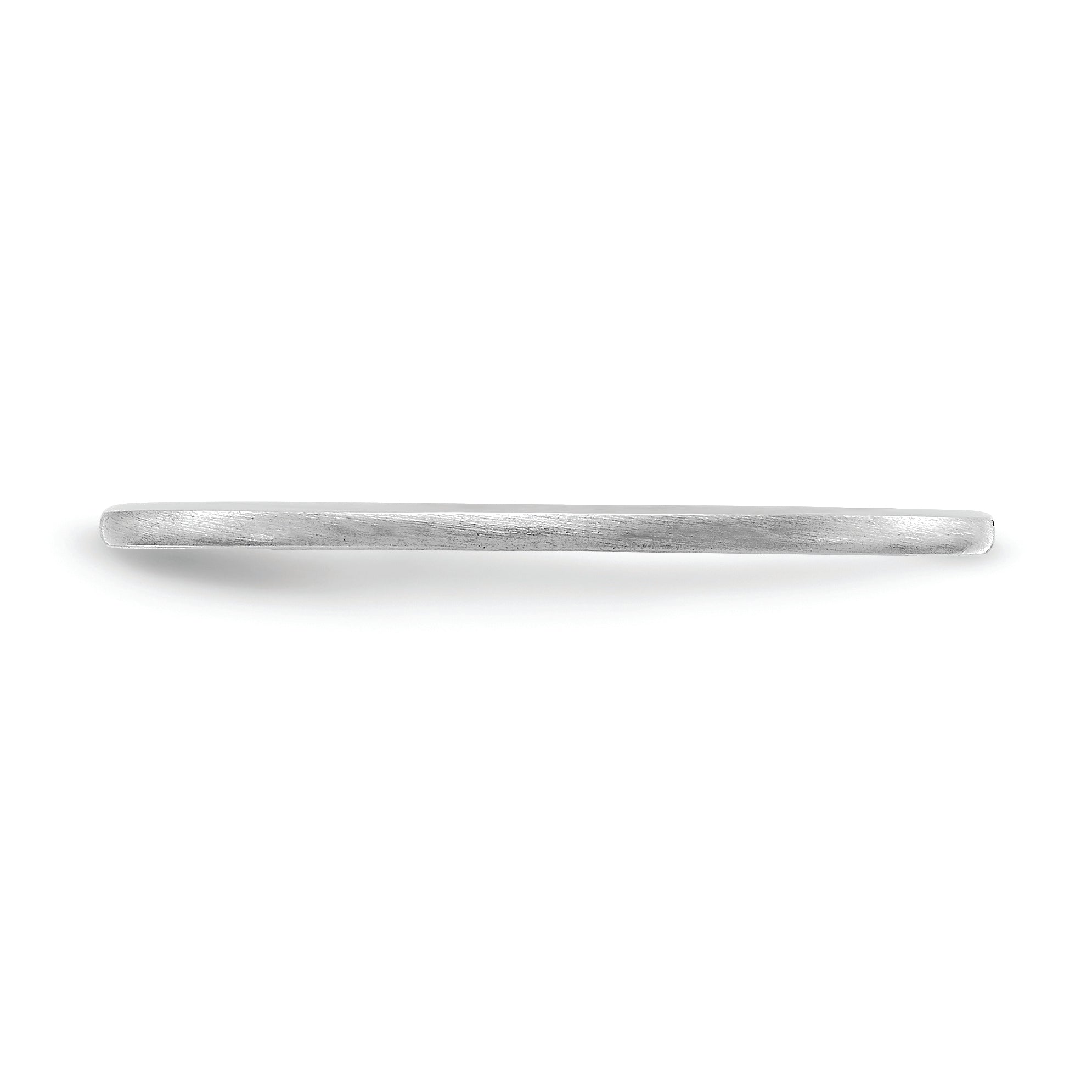10K White Gold 10K 1.2mm Half Round Satin Stackable Band Size 7.5