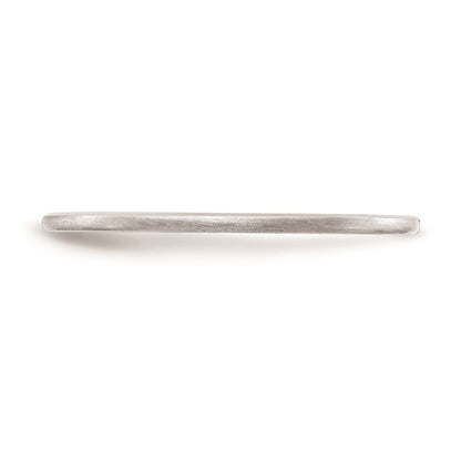 10K White Gold 10K 1.2mm Half Round Satin Stackable Band Size 8.5