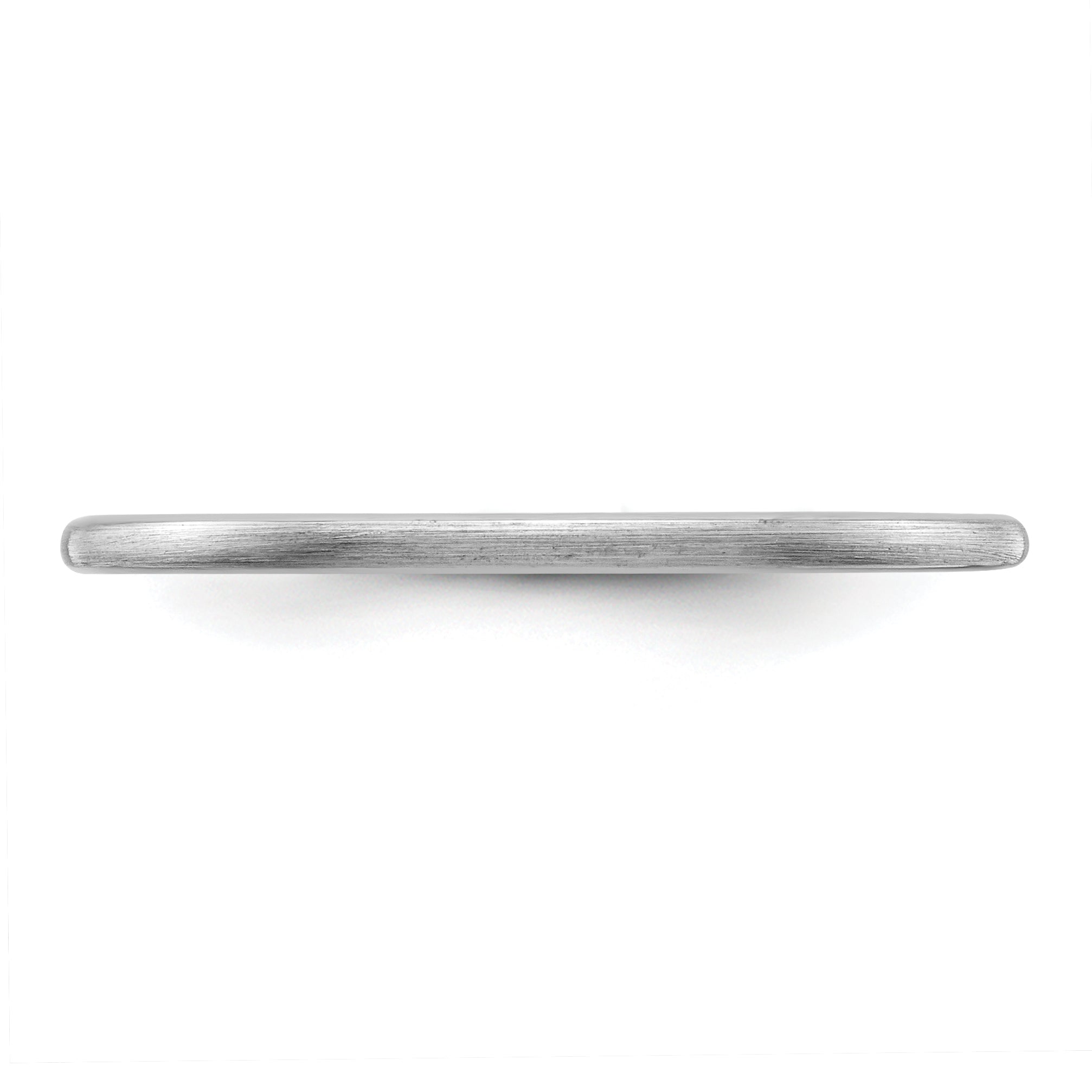 10K White Gold 10K 1.2mm Half Round Satin Stackable Band Size 9