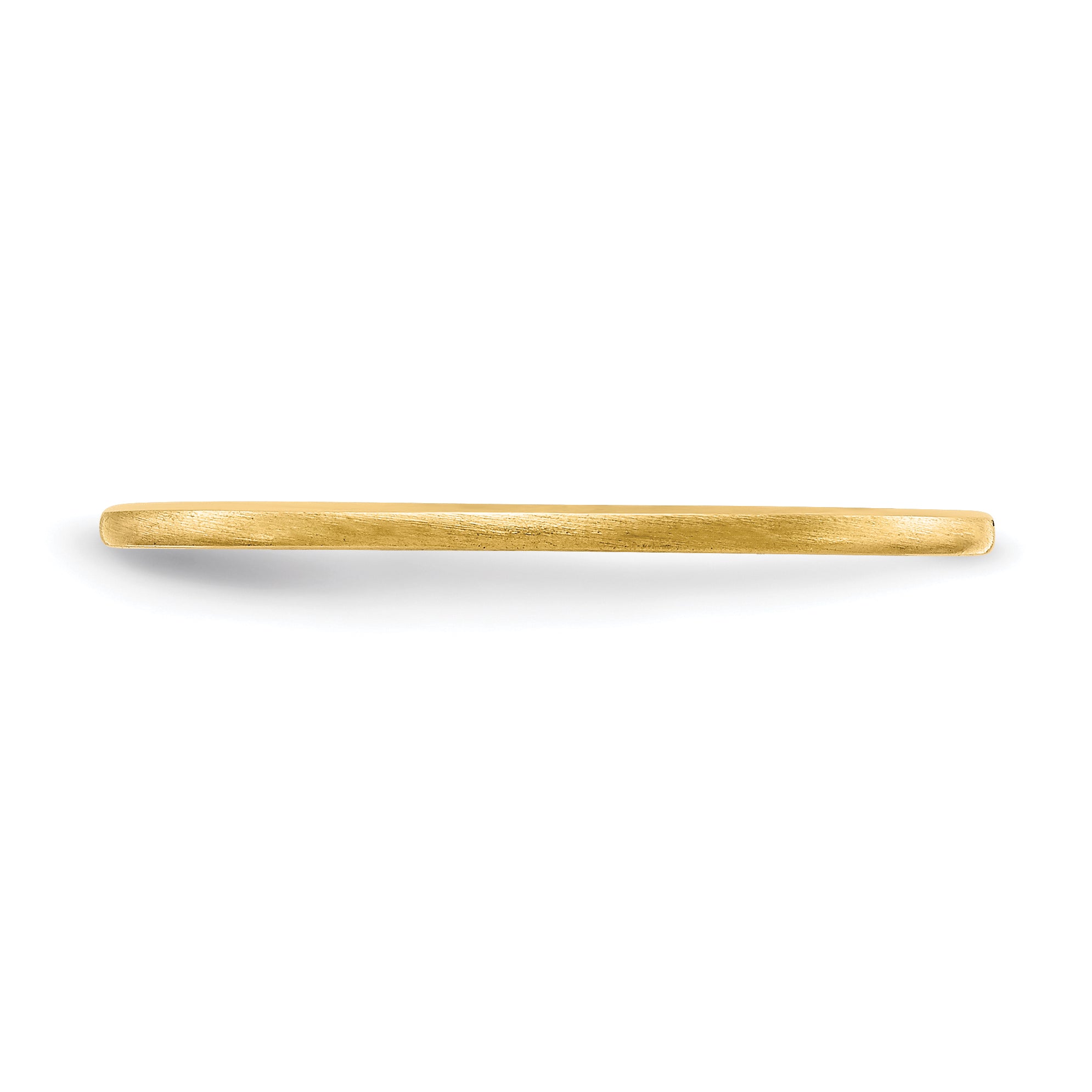 10K Yellow Gold 10K 1.2mm Half Round Satin Stackable Band Size 8