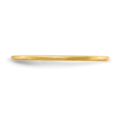 10K Yellow Gold 10K 1.2mm Half Round Satin Stackable Band Size 5