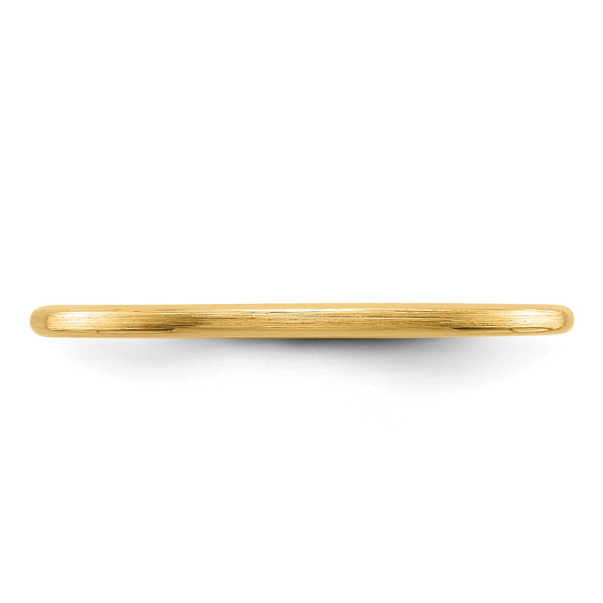 10K Yellow Gold 10K 1.2mm Half Round Satin Stackable Band Size 4