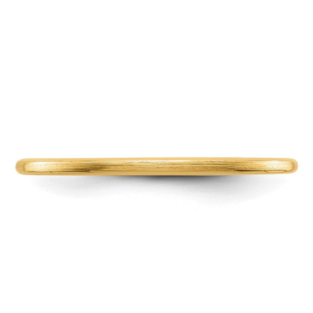 10K Yellow Gold 10K 1.2mm Half Round Satin Stackable Band Size 8
