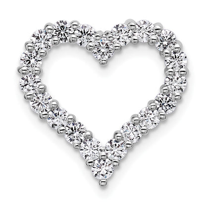 14K White Gold Certified Lab Grown Diamond VS/SI FGH Heart Pendant