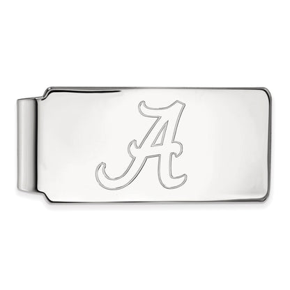 10K White Gold LogoArt University of Alabama Money Clip