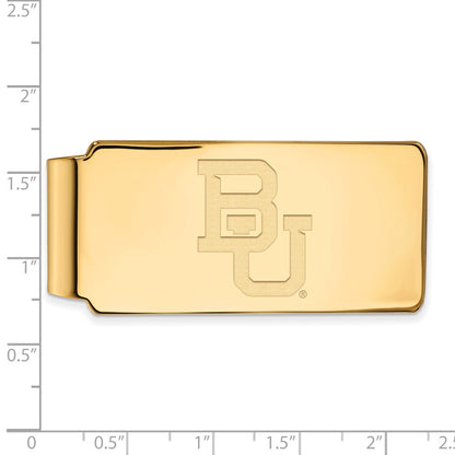 14K Yellow Gold Gold LogoArt Baylor University Bears Money Clip