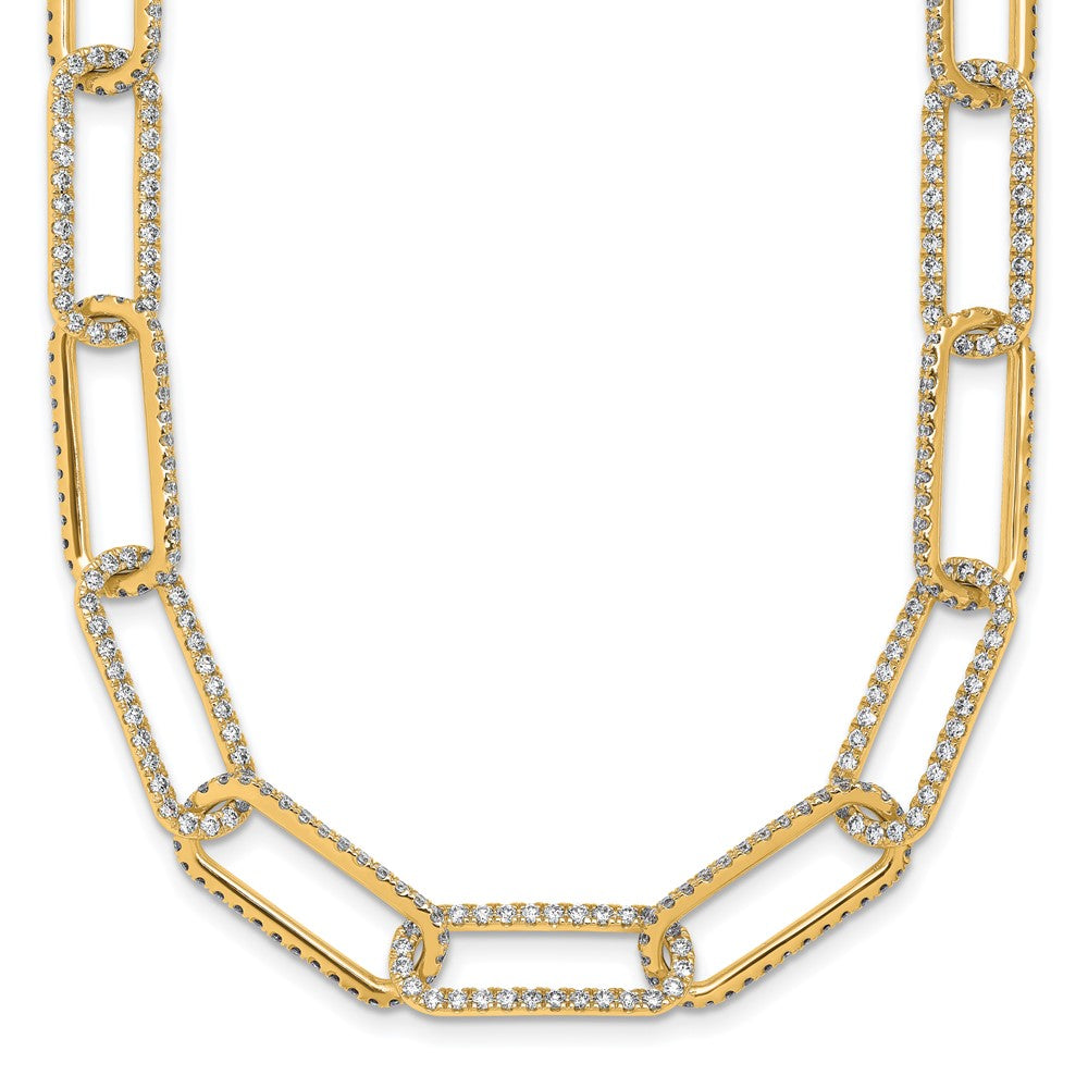 True Origin 14K Yellow Gold 8 5/8 carat Lab Grown Diamond VS+ F+ 18 in Complete Link Necklace