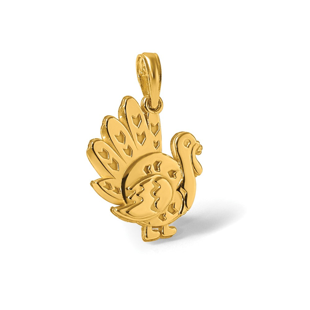 14K Yellow Gold Polished Turkey Pendant