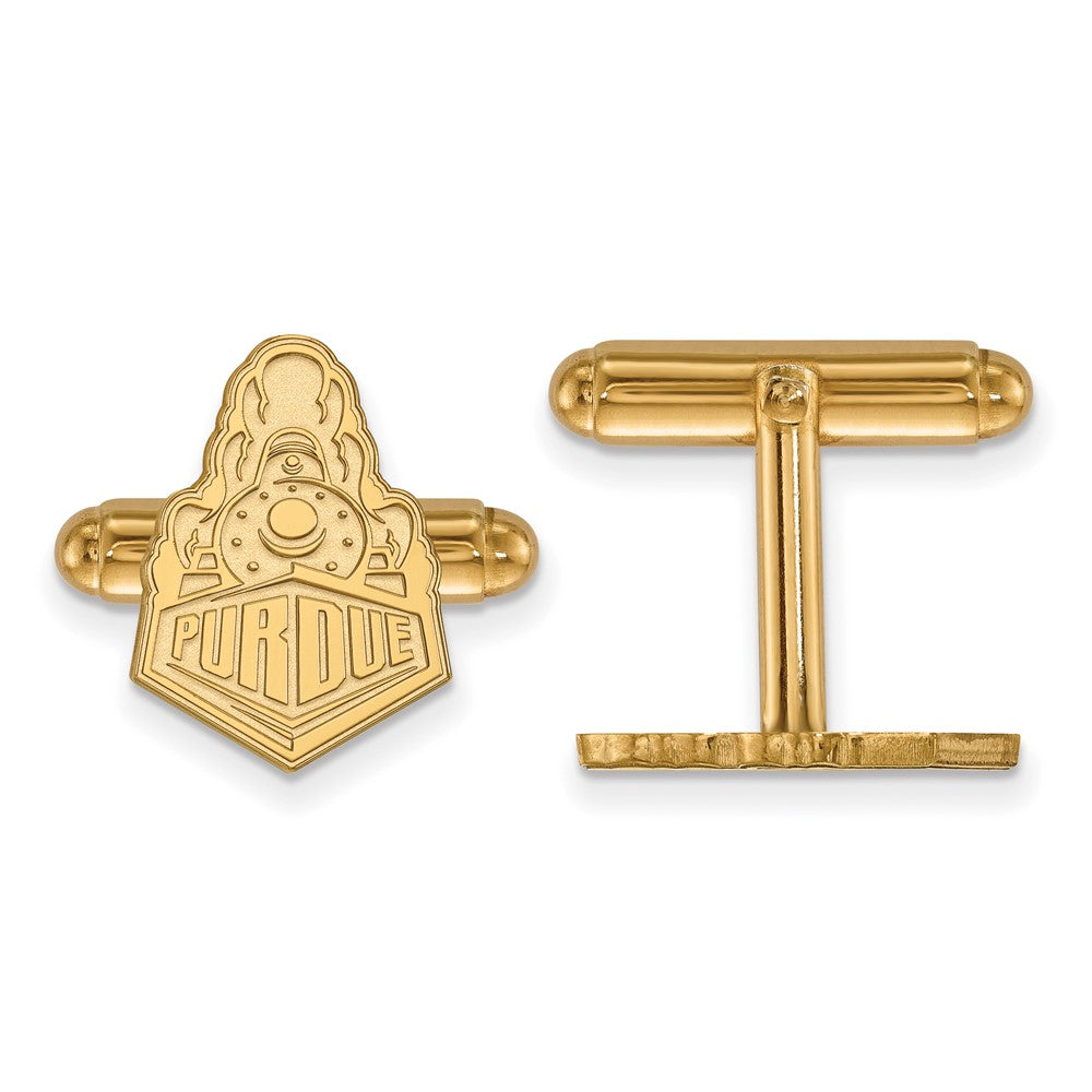14K Yellow Gold Gold LogoArt Purdue University Boilermakers Train Logo Cuff Links