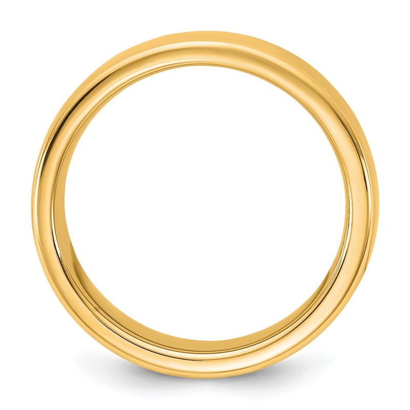 14K Yellow Gold 5.5mm European Comfort Fit Wedding Band Ring