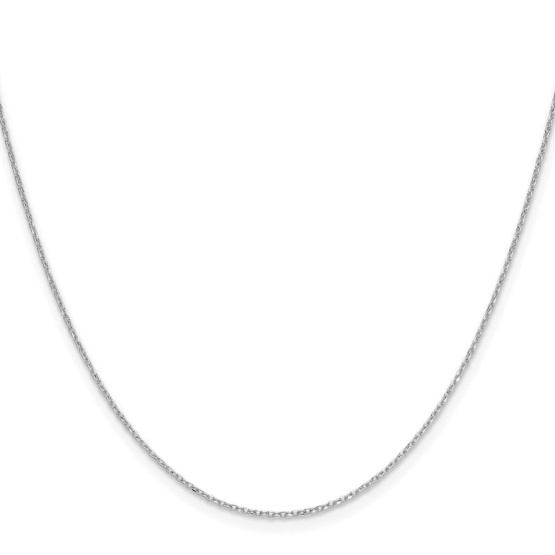 14K White Gold 1.0mm D/C Forzantine Cable 30 Inch Chain
