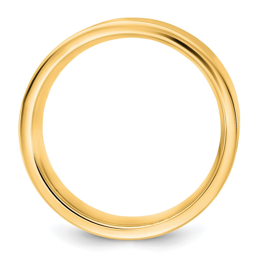 14K Yellow Gold 9mm Standard Flat Comfort Fit Wedding Band Ring