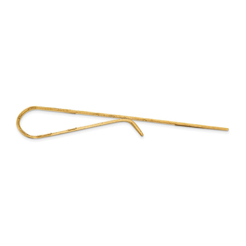 14K Yellow Gold Men's Textured Tie Bar