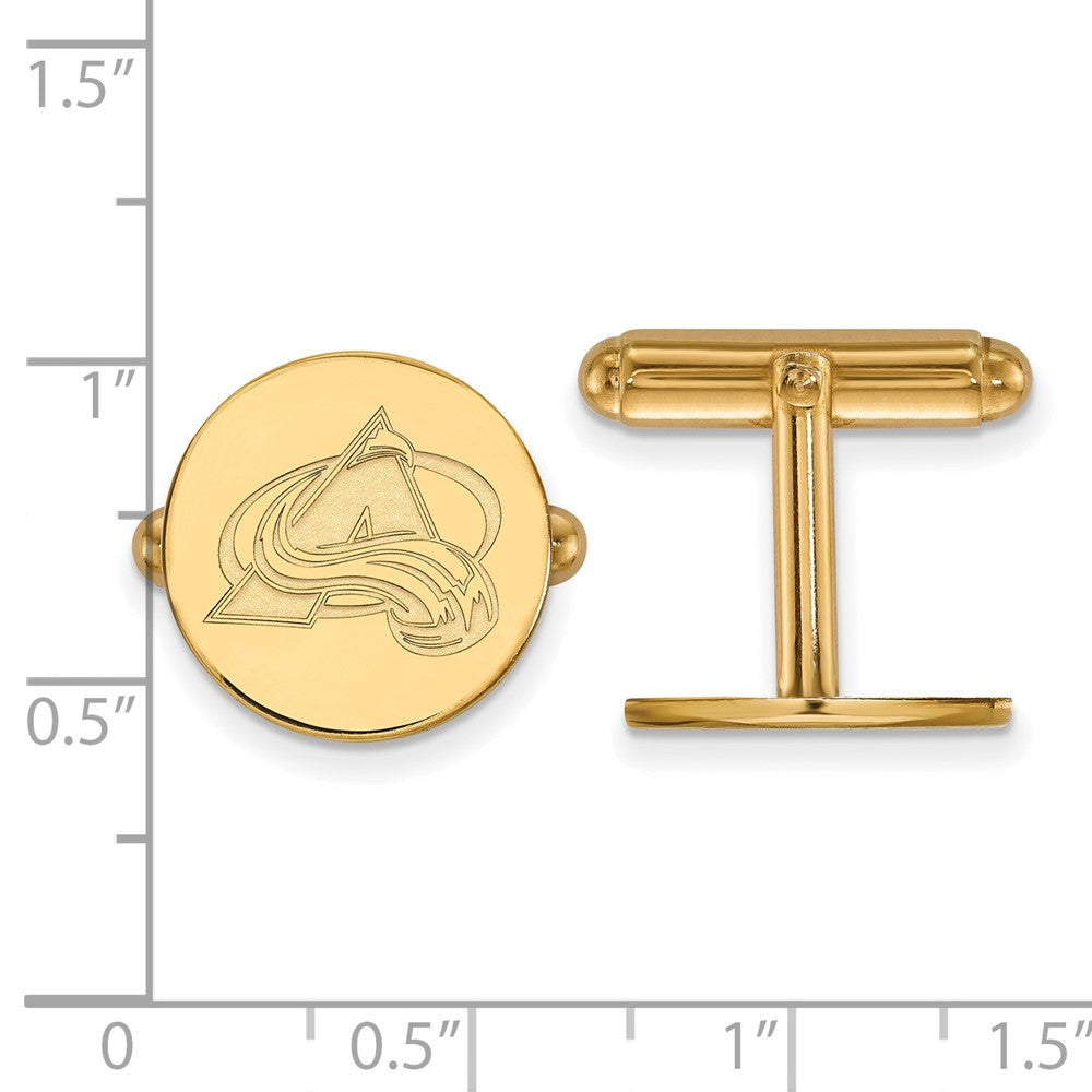 14K Yellow Gold Gold NHL LogoArt Colorado Avalanche Cuff Links