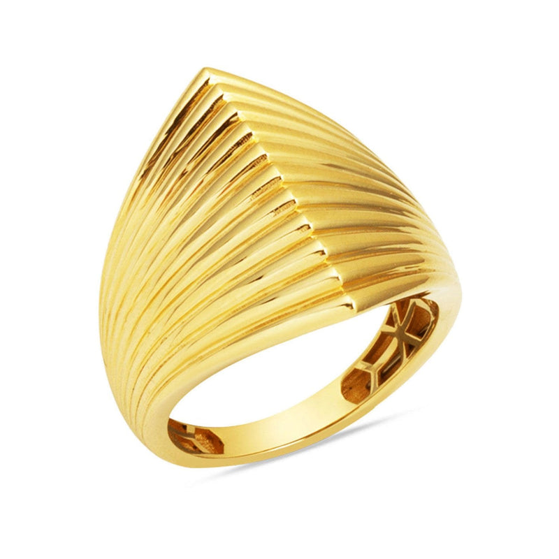 14K Yellow Gold Elegant Patterned Women's Ring