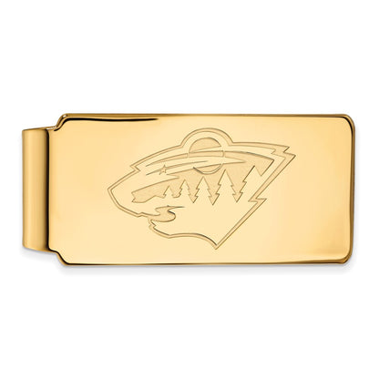 14K Yellow Gold Gold NHL LogoArt Minnesota Wild Money Clip