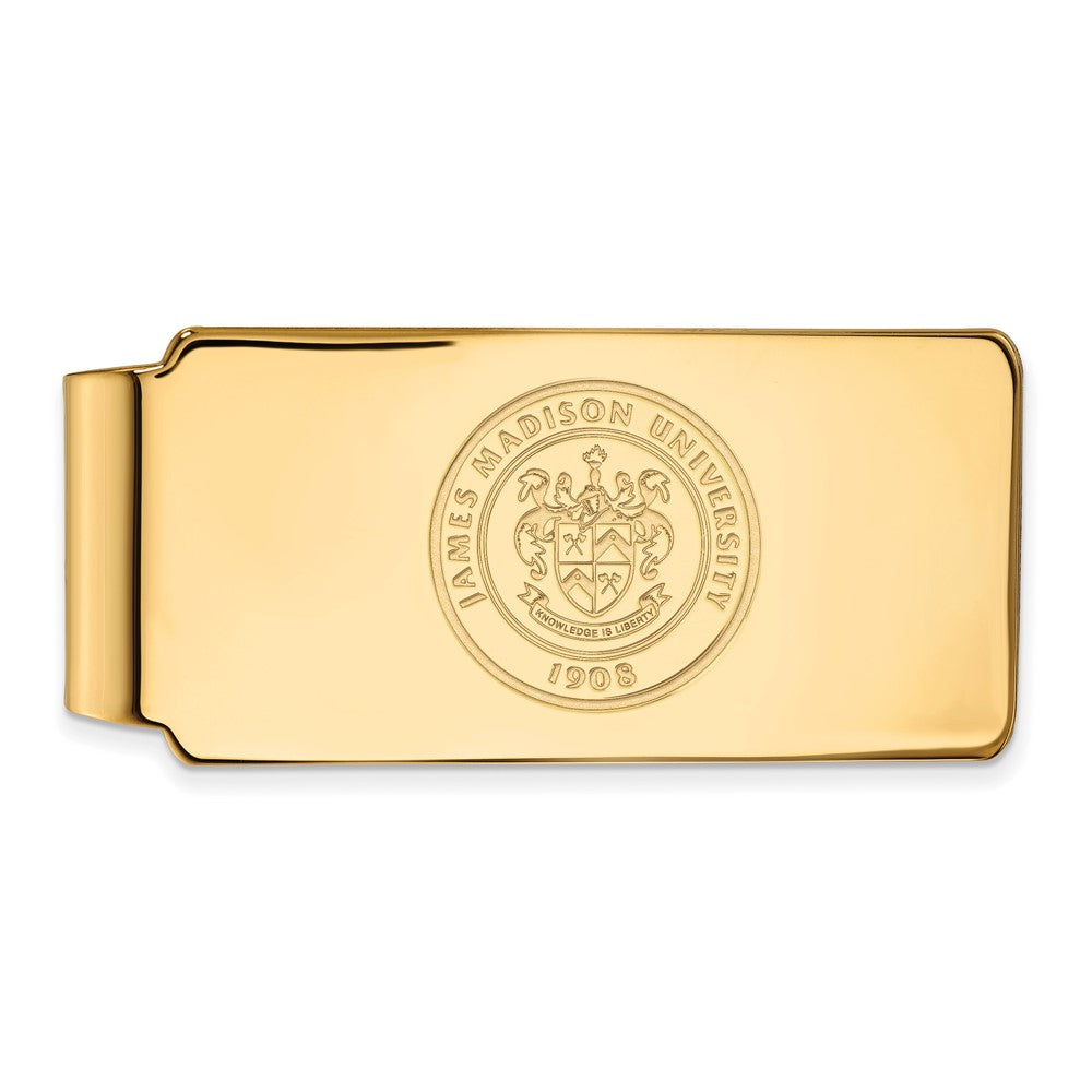 10K Yellow Gold Gold LogoArt James Madison University Crest Money Clip