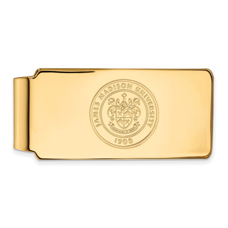 10K Yellow Gold Gold LogoArt James Madison University Crest Money Clip