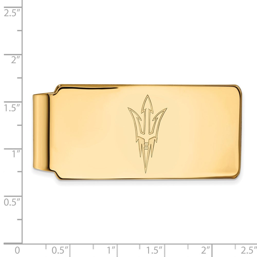 10K Yellow Gold Gold LogoArt Arizona State University Pitchfork Money Clip
