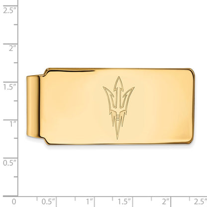 10K Yellow Gold Gold LogoArt Arizona State University Pitchfork Money Clip