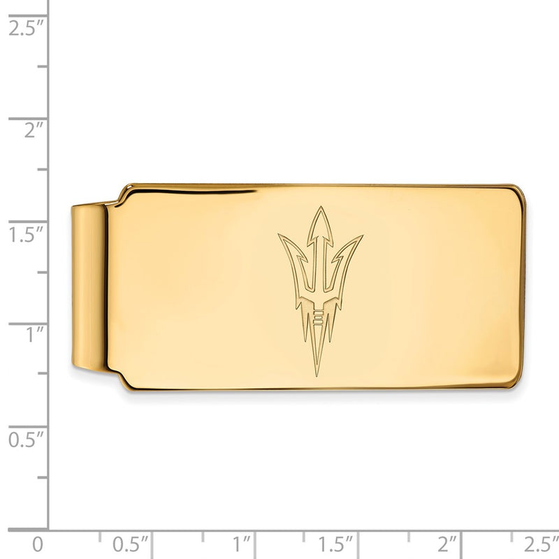 10K Yellow Gold Gold LogoArt Arizona State University Pitchfork Money Clip