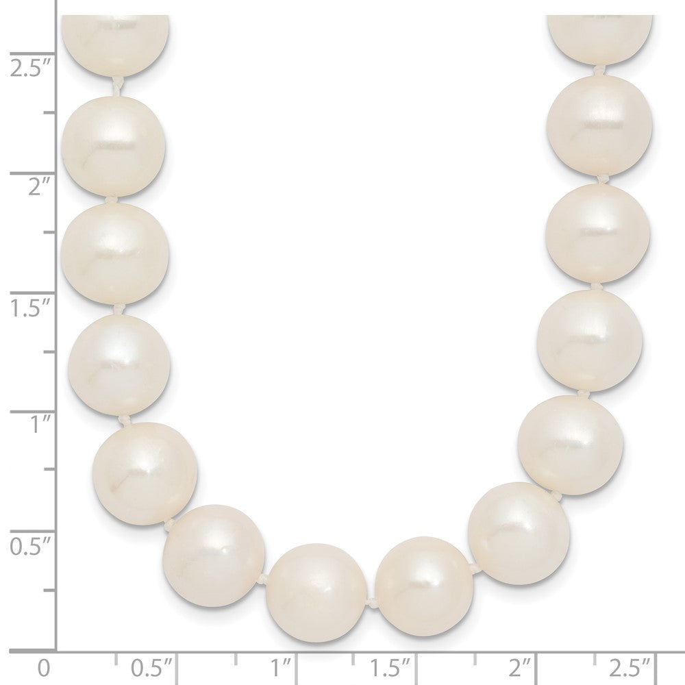 14K Yellow Gold Polished 10-11mm Near-Round Freshwater Cultured Pearl 18 Inch Necklace